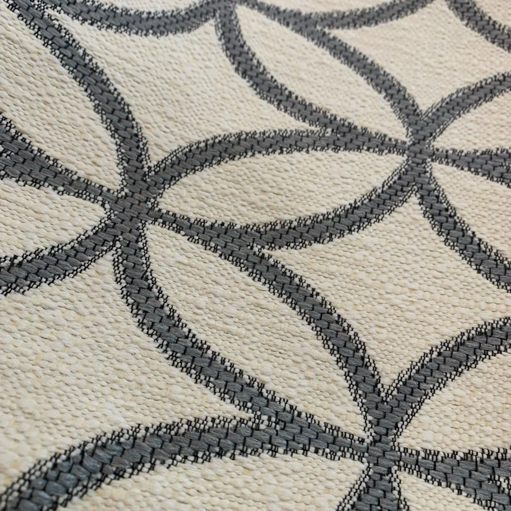 6 Pillow Cases Custom Made Zip Cream Gray Geometric Design‎ & 2 Solid Gray EUC
